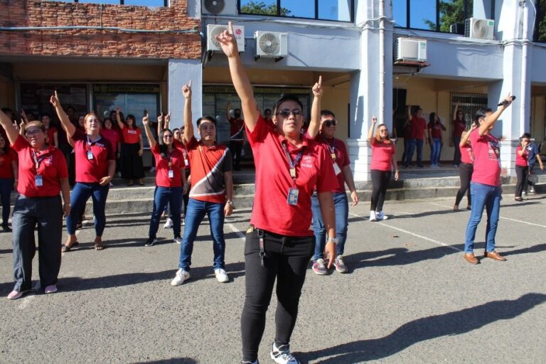 The P.E Department lead the One Billion Rising Campaign 2025 dance, alongside the PRMSU officials, CTE faculty, and the GAD Director, Dr. Abaniel